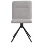 Sillas de comedor 2 uds tela gris nube