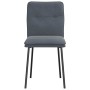 Sillas de comedor 2 unidades terciopelo gris oscuro