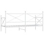 Diván sin colchón blanco 80x200 cm acero