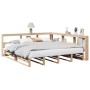 Cama con estantería sin colchón madera maciza de pino 200x200cm