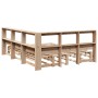 Cama con estantería sin colchón madera maciza de pino 160x200cm