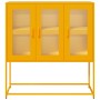 Aparador de acero laminado en frío amarillo 100,5x39x107 cm