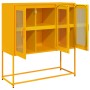 Aparador de acero laminado en frío amarillo 100,5x39x107 cm