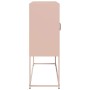 Aparador de acero laminado en frío rosa 100,5x39x107 cm