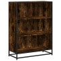Estantería madera ingeniería roble ahumado 80,5x35x107,5 cm