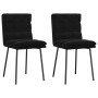 Sillas de comedor 2 unidades terciopelo negro