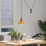 Lámpara colgante regulable altura E27 amarillo brillante Ø 22cm
