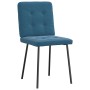 Sillas de comedor 4 unidades terciopelo azul