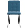 Sillas de comedor 4 unidades terciopelo azul
