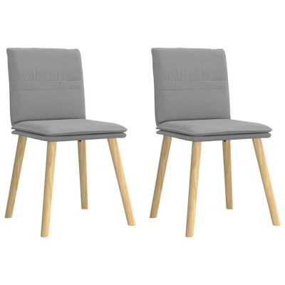Sillas de comedor giratorias 2 unidades tela gris claro