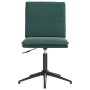 Silla de comedor de terciopelo verde oscuro