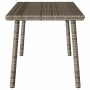 Mesa centro jardín rectangular gris 80x40x37cm ratán sintético