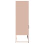 Aparador de acero rosa 68x39x123 cm