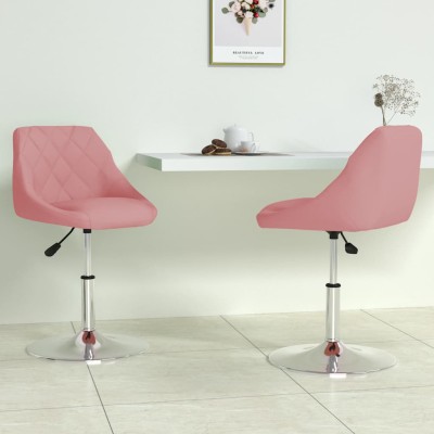 Sillas de comedor giratorias 2 unidades terciopelo rosa