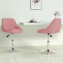 Sillas de comedor giratorias 2 unidades terciopelo rosa