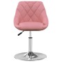Sillas de comedor giratorias 2 unidades terciopelo rosa