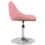Sillas de comedor giratorias 2 unidades terciopelo rosa