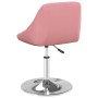 Sillas de comedor giratorias 2 unidades terciopelo rosa
