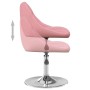 Sillas de comedor giratorias 2 unidades terciopelo rosa