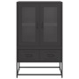Aparador de acero negro 68x39x111,5 cm