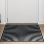 Felpudo a rayas negro y gris 90x150 cm