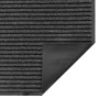 Felpudo a rayas negro y gris 90x150 cm