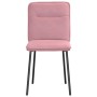 Sillas de comedor 4 unidades terciopelo rosa