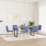 Sillas de comedor 6 uds tela azul jeans