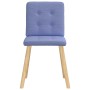 Sillas de comedor 6 uds tela azul jeans