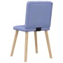 Sillas de comedor 4 uds tela azul jeans