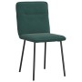 Sillas de comedor 4 unidades terciopelo verde oscuro