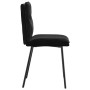 Sillas de comedor 4 unidades terciopelo negro