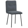 Sillas de comedor 6 unidades terciopelo gris oscuro
