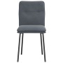 Sillas de comedor 6 unidades terciopelo gris oscuro