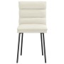 Sillas de comedor 4 unidades terciopelo crema
