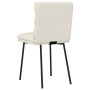 Sillas de comedor 4 unidades terciopelo crema