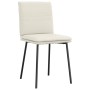 Sillas de comedor 6 unidades de terciopelo crema