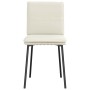 Sillas de comedor 6 unidades de terciopelo crema