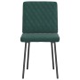 Sillas de comedor 2 unidades terciopelo verde oscuro
