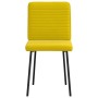 Sillas de comedor 6 unidades terciopelo amarillo