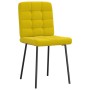 Sillas de comedor 6 unidades terciopelo amarillo
