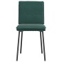 Sillas de comedor 6 unidades terciopelo verde oscuro