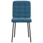 Sillas de comedor 6 unidades terciopelo azul