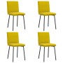 Sillas de comedor 4 unidades terciopelo amarillo