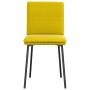 Sillas de comedor 6 unidades terciopelo amarillo