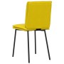 Sillas de comedor 6 unidades terciopelo amarillo