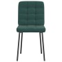 Sillas de comedor 2 unidades terciopelo verde oscuro