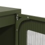 Aparador de acero laminado en frío verde oliva 100,5x39x107 cm