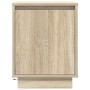 Mesilla de noche con luces LED roble Sonoma 38x34x50 cm