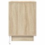 Mesilla de noche con luces LED roble Sonoma 38x34x50 cm